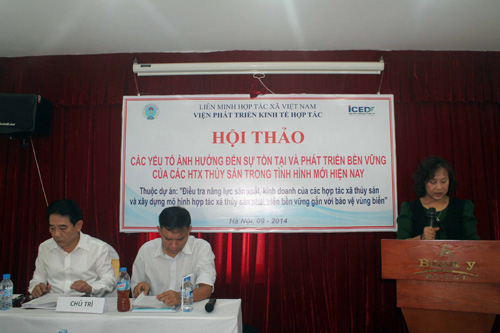 Hội thảo: Các yếu tố ảnh hưởng đến sự tồn tại và phát triển bền vững của các HTX thủy sản